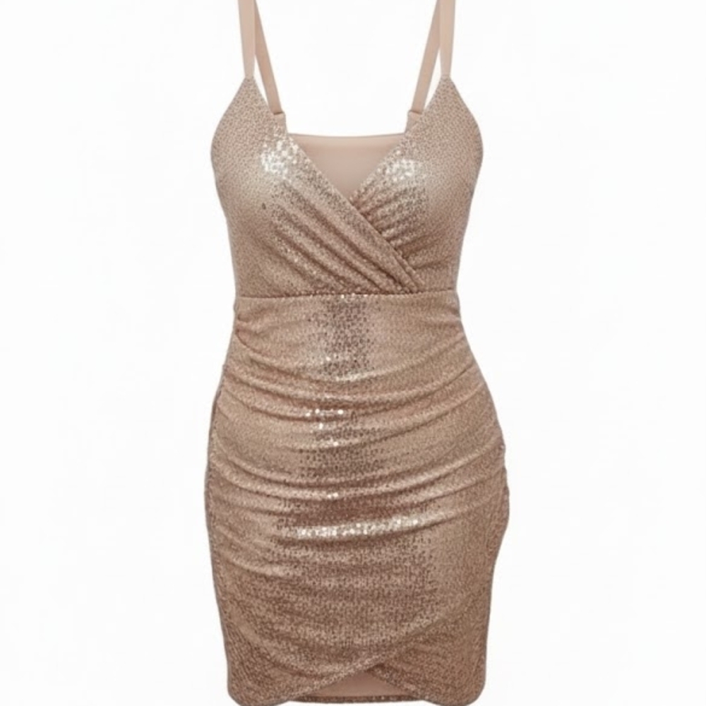 Grace Karin Rose Gold Sequin Dress